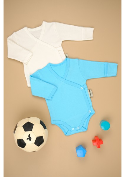 2/'Li Pamuklu Vyaka Uzun Kollu Çıtçıt Body Zıbın