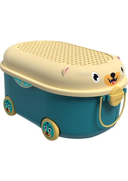 Çocuk Odası Odası Kitap Mavi Için Tekerlekler Karikatür ile Istiflenebilir Kutusu (Yurt Dışından)