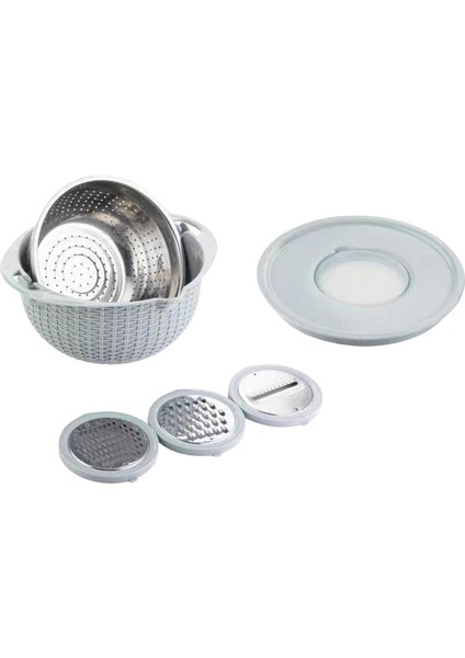 Karıştırma Kasesi ile Kevgir Çok Kullanımlı Mutfak Meyve Drenaj Sepeti Spagetti Mavi (Yurt Dışından) fırsatları