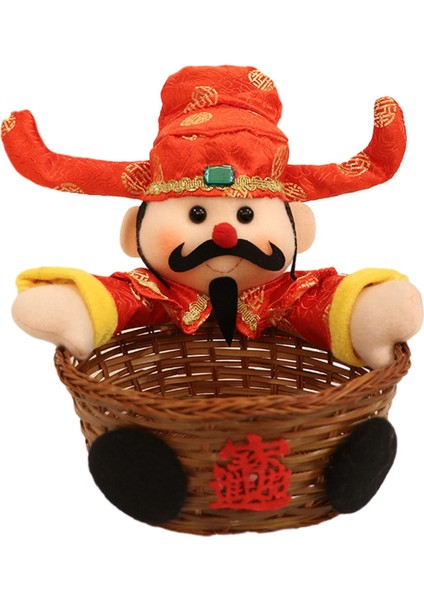 El Dokuma Sepet Ş Sepeti Yıl Dekorasyonu Kırmızı (Yurt Dışından)