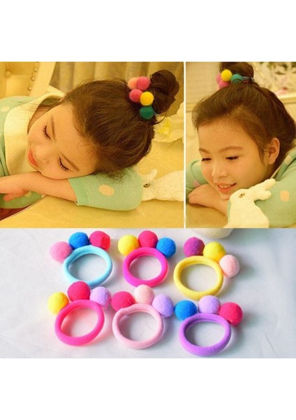 Ponponlu Lastik Toka 6 Adet