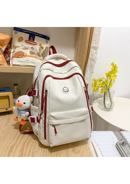 Okul Çantası Öğrenci Basit Çok Katmanlı Niş Tasarım Yükü Azaltan Sırt Çantası (Yurt Dışından)