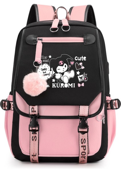 Kulomi Okul Çantası Ortaokul Kadın Kore Versiyonu Büyük Kapasiteli Rahat Hafif Sırt Çantası Ilkokul Öğrencileri Üçüncü Ila Altıncı Sınıf Sırt Çantası (Yurt Dışından)