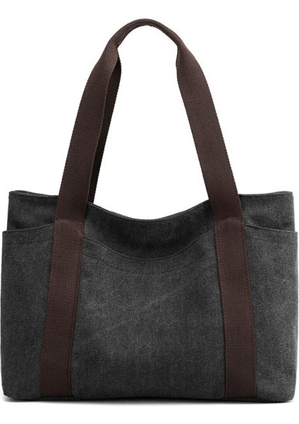 Nnak Bayan Günlük Kanvas Büyük Kapasiteli El Çantası Omuz Çantası (Yurt Dışından)