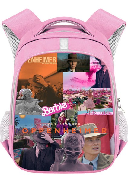Barbie Kız Okul Çantası Barbie Polyester Yansıtıcı Şerit Sırt Çantası Büyük Kapasiteli Öğrenci Sırt Çantası (Yurt Dışından)