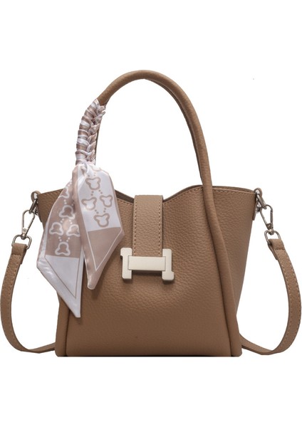 Çanta Kadın Çantaları Batı Tarzı Taşınabilir Kova Çanta Retro Basit Fransız Işe Gidiş Omuz Çantası (Yurt Dışından)