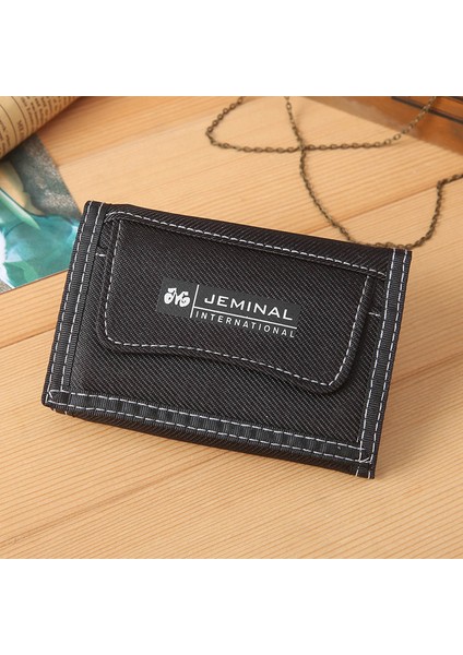 Erkek Kısa Dikey Kumaş Cüzdan Kanvas (Yurt Dışından)