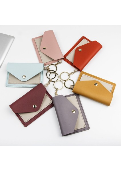 Yeni Pu Kart Tutucu Şeker Rengi Basit Bozuk Para Cüzdanı (Yurt Dışından) fırsatları