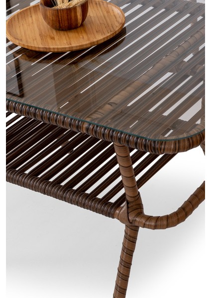 Hilda Alüminyum Bahçe Oturma Grubu Turuncu 2+1+1+Sehpa indirimleri