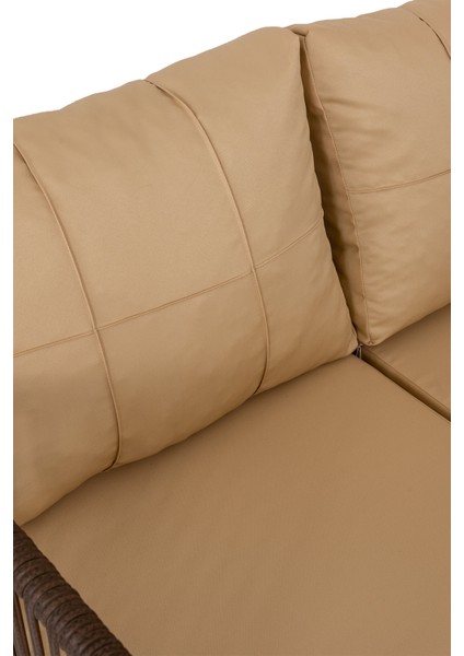 Hilda Alüminyum Bahçe Oturma Grubu Kahve 2+1+1+Sehpa indirimleri