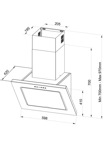 Ankastre Davlumbaz Cosmos BB60 fiyatları