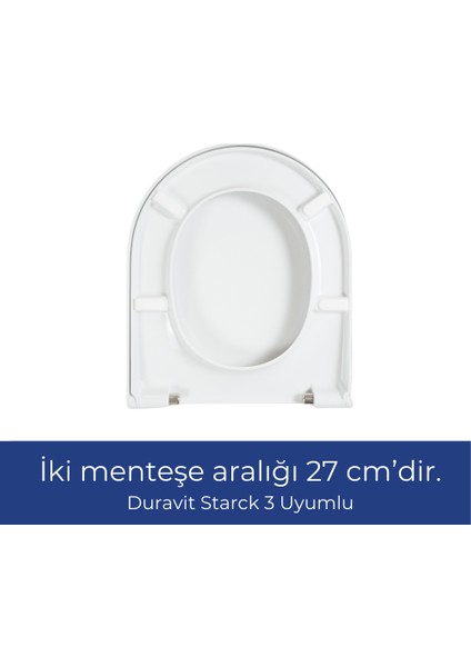 Homebad S3 Premium Softclose / Duravit Starck 3 Uyumlu Klozet Kapağı