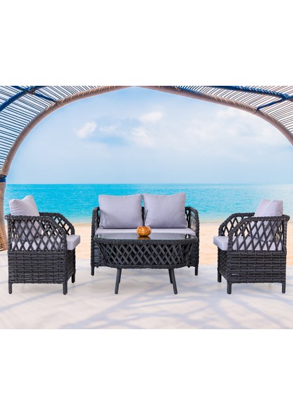 Motto Metal Bahçe Oturma Grubu 2+1+1+Sehpa fiyatları