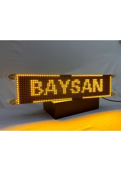 16X64CM Sarı Güzergah LED Tabela Çakmaklık Girişli