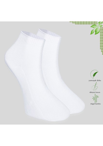 Kral Socks - Erkek Patik Lacose Kabartma Desenli (5 Adet) Bambu Dikişsiz Parfümlü Kısa Çorap