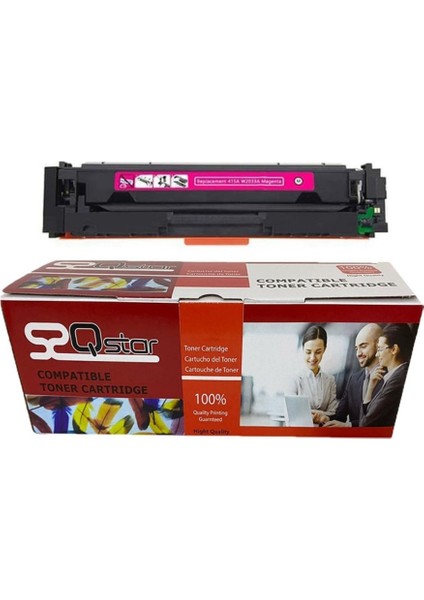 Hp CF415A Muadil Toner W2033A Mg Çipsiz Toner Kırmızı 2100 Sayfa 415A