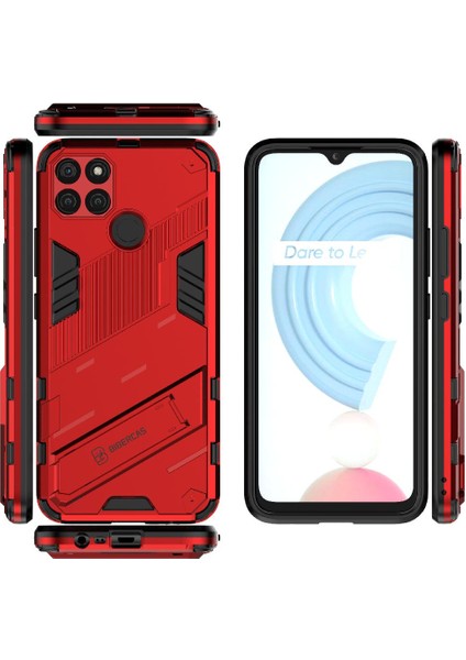 Realme C21Y Sağlam Askeri Kickstand Koruyucu Kapak Için Kılıf (Yurt Dışından) modelleri