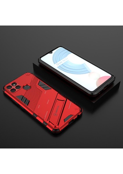 Realme C21Y Sağlam Askeri Kickstand Koruyucu Kapak Için Kılıf (Yurt Dışından) fırsatları