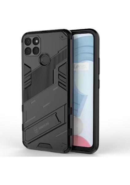 Realme C21Y Sağlam Askeri Kickstand Koruyucu Kapak Için Kılıf (Yurt Dışından) modelleri