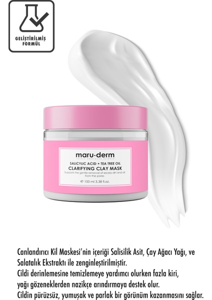 Kil Maskesi - Salisilik Asit + Çay Ağacı Yağı Kil Maskesi 100 ml