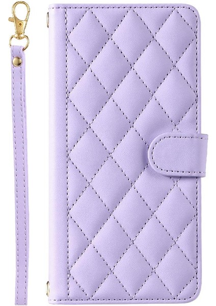 Telefon Kılıfı Için Xiaomi Redmi 9A Kafes Flip Folio Cüzdan Kart Yuvaları El (Yurt Dışından)