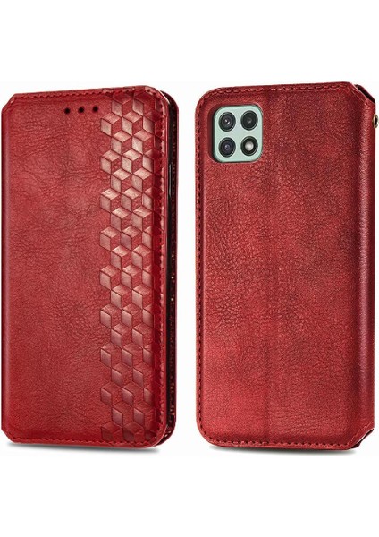 Samsung Galaxy A22 5g Cüzdan Fonksiyonu Için Kılıf Moda Tasarım Deri (Yurt Dışından)