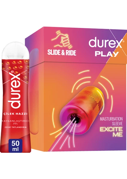 Manuel Mastürbatör + Durex Çilekli Jel 50ml