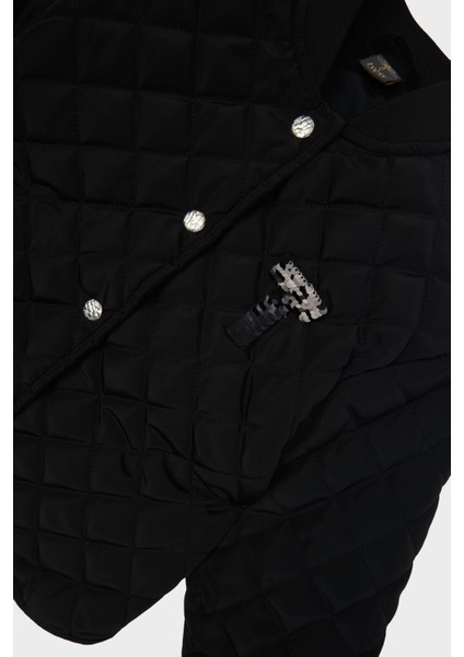 Bg Store Kız Çocuk Siyah Ceket 23PFWTJ4702