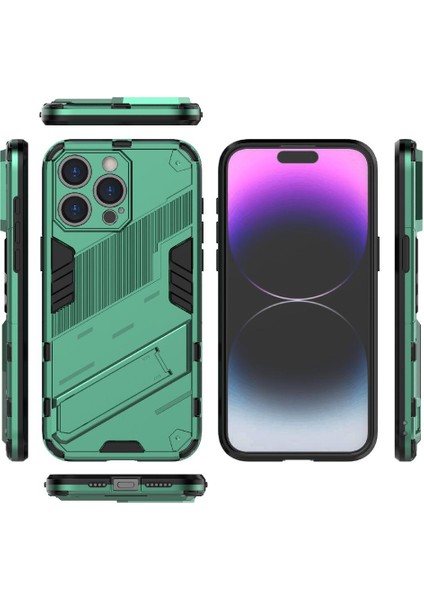 Iphone 15 Için Kılıf Pro Sağlam Askeri Koruyucu Kapak Kickstand (Yurt Dışından)