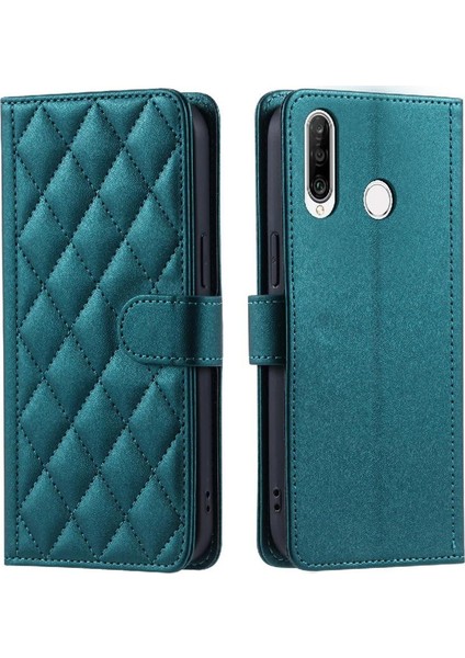 Huawei P30 Lite Kafes Flip Folio Cüzdan Için Telefon Kılıfı El Kayışı Kartı (Yurt Dışından)