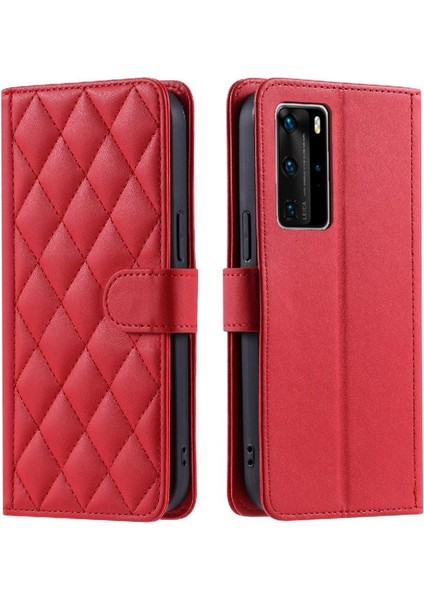 MY Boutique1 Huawei P40 Pro Flip Folio Cüzdan Için Telefon Kılıfı El Kayışı Kart Yuvaları (Yurt Dışından)