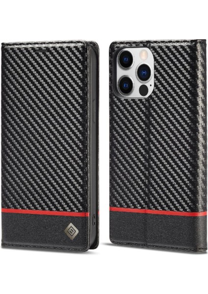 Kart Tutucu Kickstand Deri Folio Flip ile iphone 15 Pro Max Için Kılıf (Yurt Dışından)