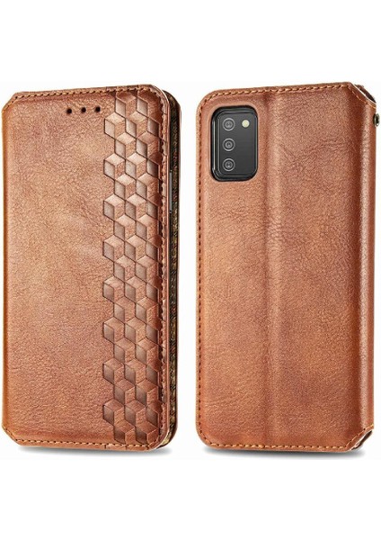 Samsung Galaxy A02S Için Kılıf Moda Tasarım Deri Kılıf Cüzdan Fonksiyonu (Yurt Dışından)