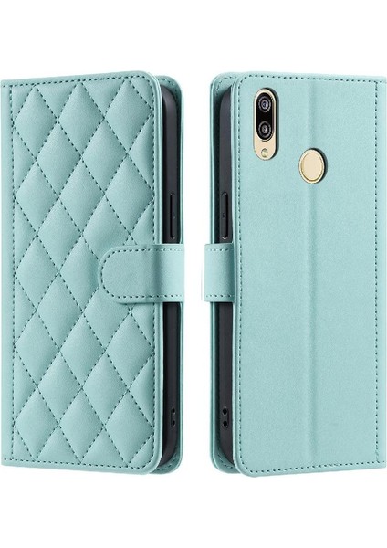 Huawei P20 Lite Için Telefon Kılıfı El Kayışı Flip Folio Cüzdan Kafes Kartı (Yurt Dışından)