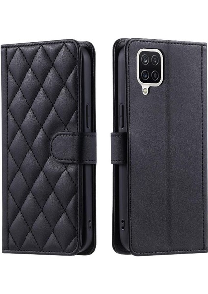 Samsung Galaxy A12 Kart Yuvaları Tutucu Için Telefon Kılıfı El Kayışı Manyetik (Yurt Dışından)