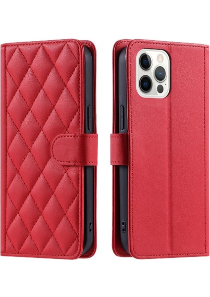 Iphone 12 Için Telefon Kılıfı Pro Max Manyetik El Kayışı Flip Folio Cüzdan (Yurt Dışından)