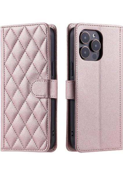 Telefon Kılıfı Için iphone 14 Pro Max Flip Folio Cüzdan El Kayışı Kafes (Yurt Dışından)
