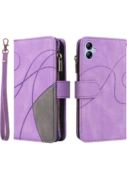 Kart Yuvası Standı Dokuz Kart Yuvaları Fermuar ile Samsung Galaxy A04E Için Kılıf (Yurt Dışından) fırsatları