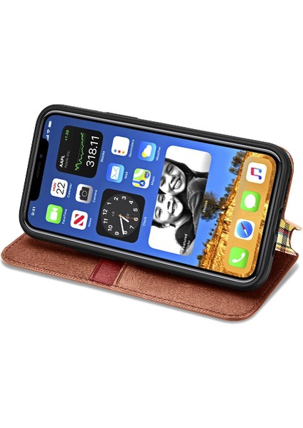 Apple IPhone 12 Mini Kapak Kapak Kılıf Cüzdan Fonksiyonu Için Kılıf (Yurt Dışından)
