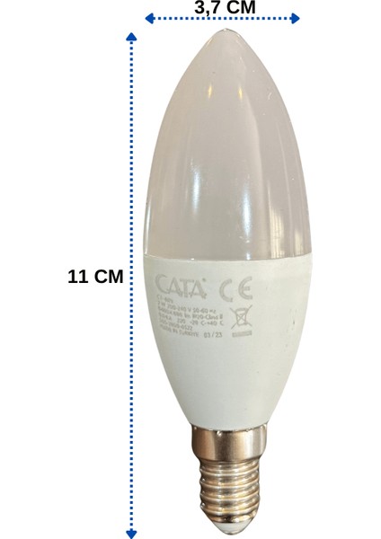 CT-4079 7W 6400K (Beyaz Işık) E14 Duylu LED Buji Ampul (10 Adet) fırsatları