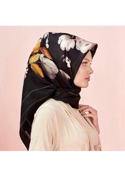 Özel Nostalji Serisi Twill Ipek Eşarp Modelleri 8128D-09