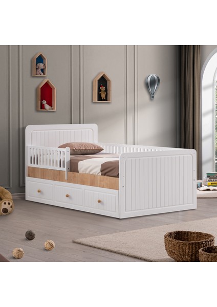 Montessori Yatak, Lena Yavrulu Montessori Karyola - Ceviz + 1 Adet Comfort Yatak modelleri