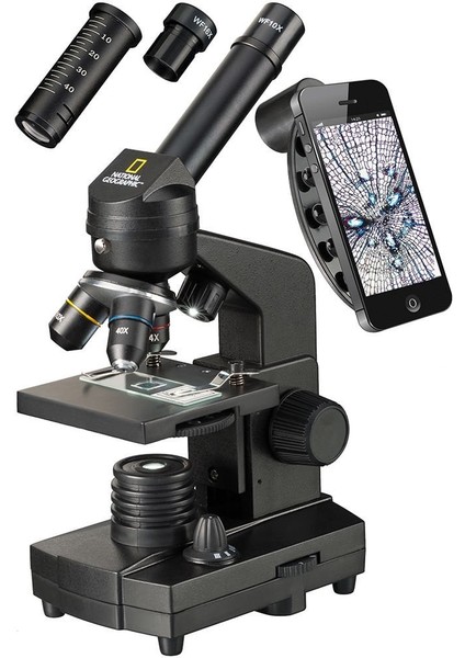 National Geographic 40X–1280X Microscope With Smartphone Holder