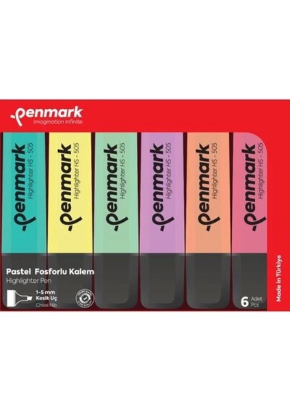 Fosforlu Kalem 6 Lı Asetat Karışık Renk Pastel fiyatları