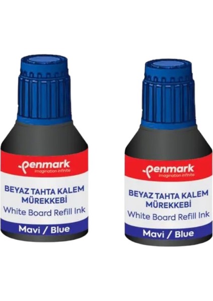 Beyaz Tahta Kalemi Mürekkebi 30ML Mavi ( Ikili)