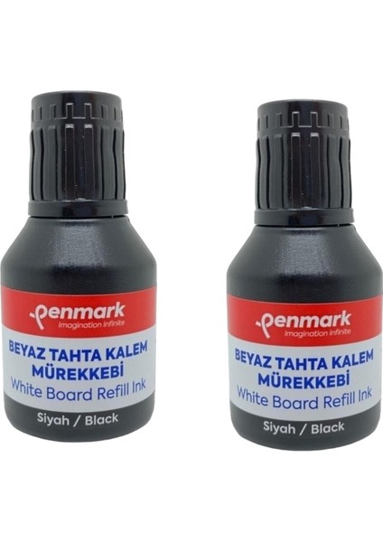 Beyaz Tahta Kalemi Mürekkebi 30ML Siyah ( Ikili)