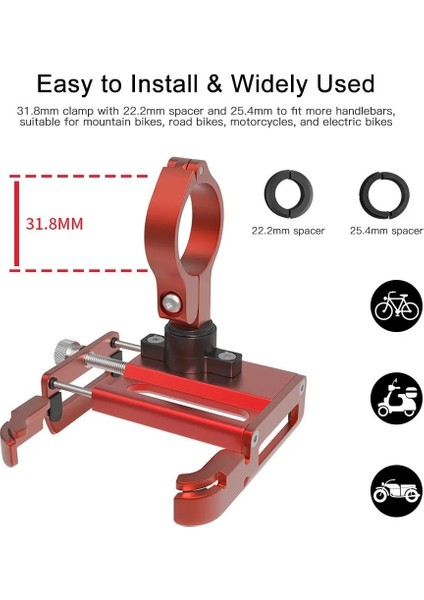 Kırmızı Stil Gub P30 Alüminyum Bisiklet Telefonu Montaj Braketi 360 Dönen Ayarlanabilir Bisiklet Akıllı Telefon Tutucu Bisiklet Aksesuarları (Yurt Dışından) fırsatları