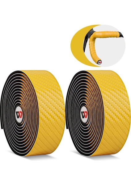 Kırmızı Stil Yol Bisiklet Gidon Karbon Fiber Desen Eva Pu Bar Bant Yumuşak Bisiklet Sönümleme 2 Bar ile Kaymaz Şok Kayışı Bisiklet Parçaları (Yurt Dışından)