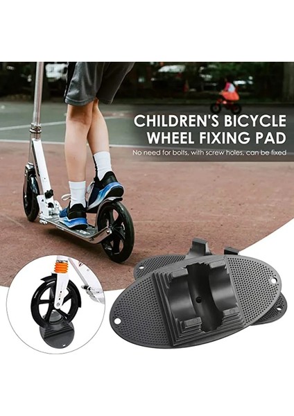 Siyah Stil Scooter Sabit Park Rafı Çocuk Bisiklet Tekerlek Pedi Darı Scooter Park Cihazı Bisiklet Ekipmanları Aksesuarları (Yurt Dışından)