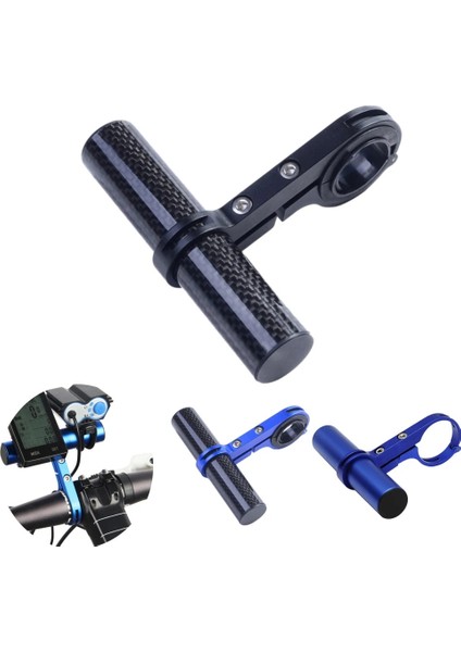 R Tarzı 10 cm Bisiklet Gidon Genişletici Uzatma Karbon Fiber Braketi Kelepçe Bisiklet Kilometre Far Işık Lamba Tutucu (Yurt Dışından)